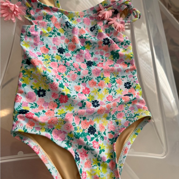 Shade Critters Floral One-Piece Swimsuit with Pink Flower Accents - Picture 7 of 7